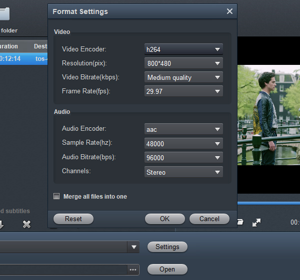 Convert video to H.264 MP4 for Cadillac