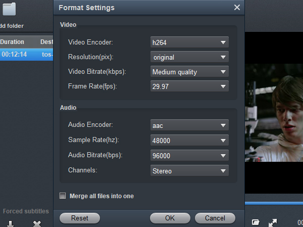 Leica Video Converter - Settings