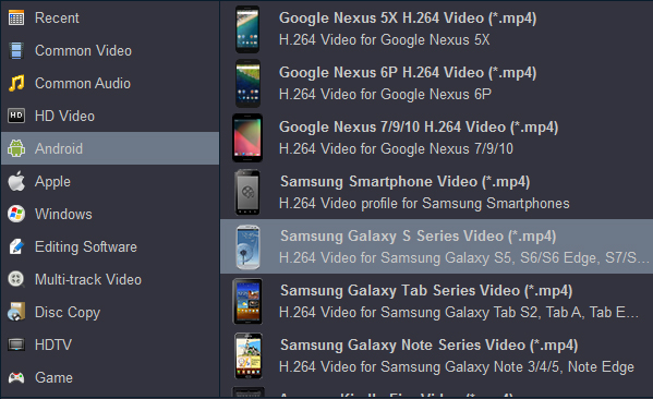 Convert any video to Galaxy S21 supported format