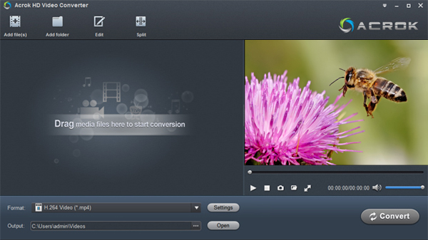 Acrok HD Video Converter -convert XAVC codec for Adobe Premiere