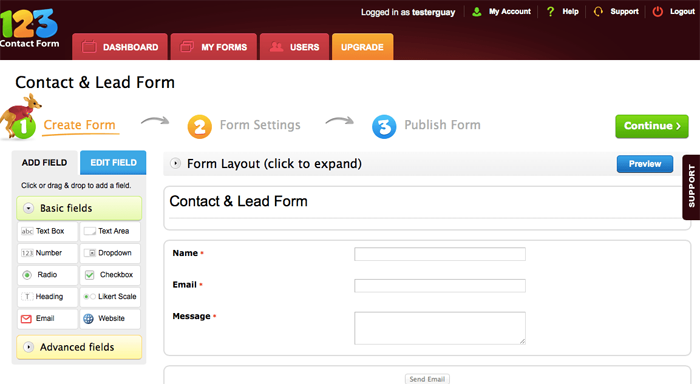 top 5 online form builders reviews 2016 123 contact form login