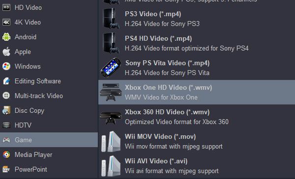  Convert video to  Xbox Seris X  supported format