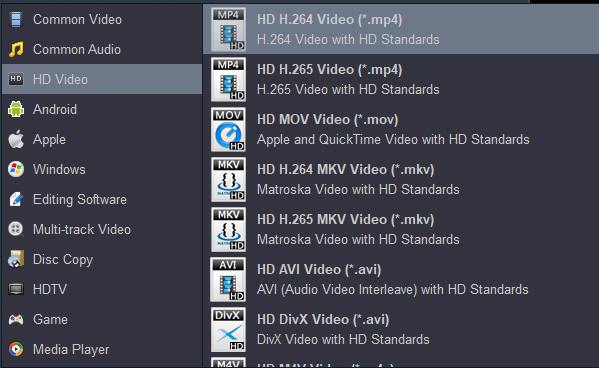 Convert JVC footage to common video format