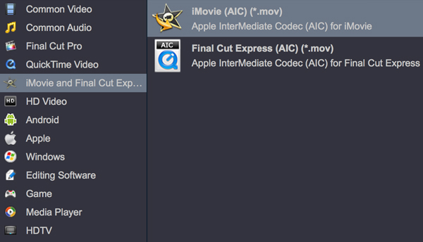Convert any MP4 video to AIC MOV for iMovie