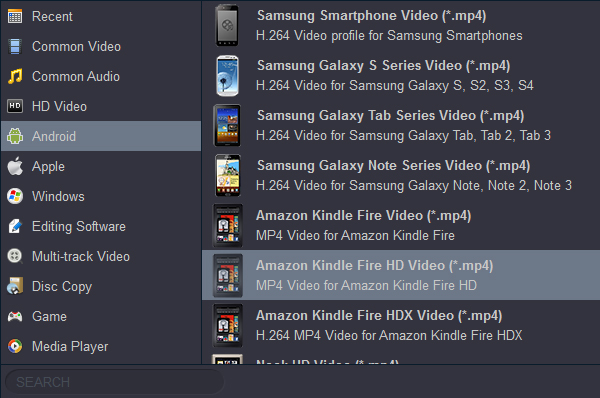 Rip and convert Blu-ray to Kindle Fire HD 6 and Kindle Fire HD 7 video format