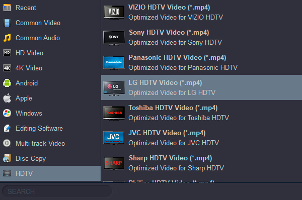 Covnert MKV, MP4, Blu-ray, DVD to LG TV supported format