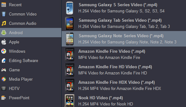 Convert MKV and MP4 videos to Galaxy Note 10 supported format