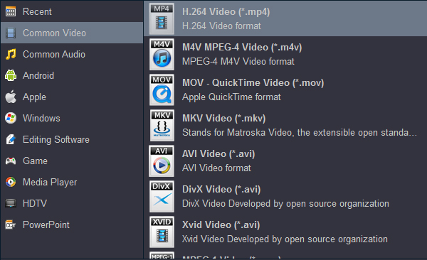 Convert MKV to H.264 MP4 for playing on Smart tV
