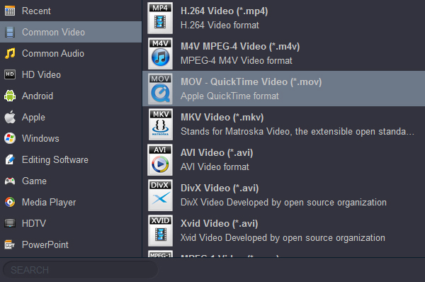 Convert MXF to QuickTime MOV