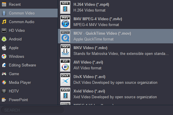 convert video to quicktime format