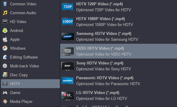 Rip Blu-ray to MP4 for playing on Vizio P-Series TV freely