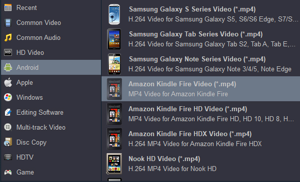 Rip and convert Blu-ray to MP4 for playing on Kindle Fire 7