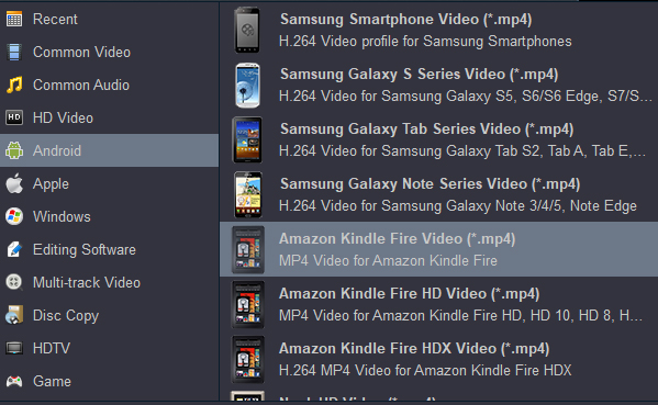 Rip and convert Blu-ray to Fire 7 Kids Edition Tablet video format