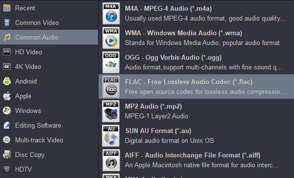 Convert audio format and video to Trsla usb music format