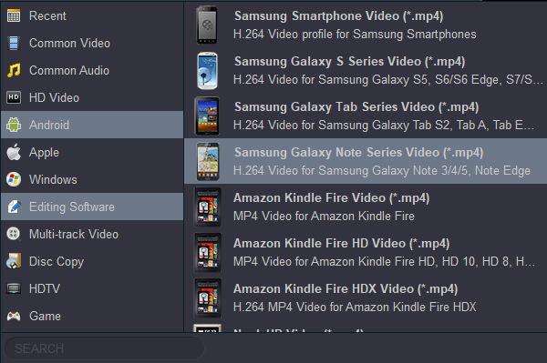 Convert MKV to Galaxy Note 9 best video format