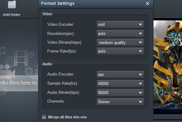 iPhone 15 Video Converter - Settings