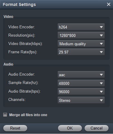 MKV/AVI/MOV/MP4 to Steam Deck Covnerter - Settings