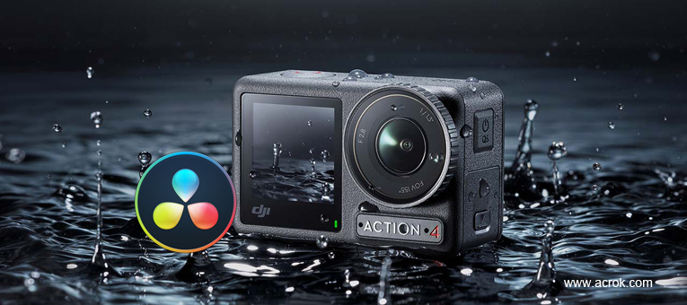 Import 4K MP4 from DJI Osmo Action 4 to DaVinci Resolve 18