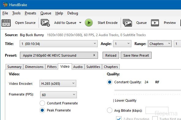 Handbrake - Convert DVD to MP4