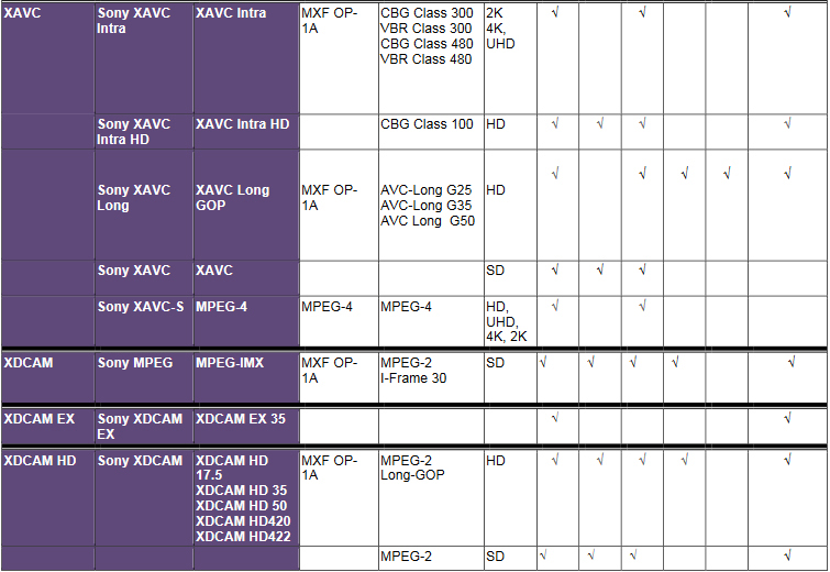 Avid Media Composer supported video format