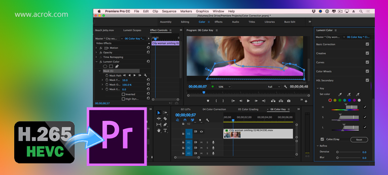 Edit H.265 files in Premiere Pro CC