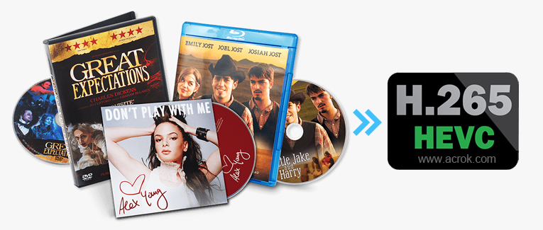 Covnert DVD to H.265 MP4/MKV with simple clicks