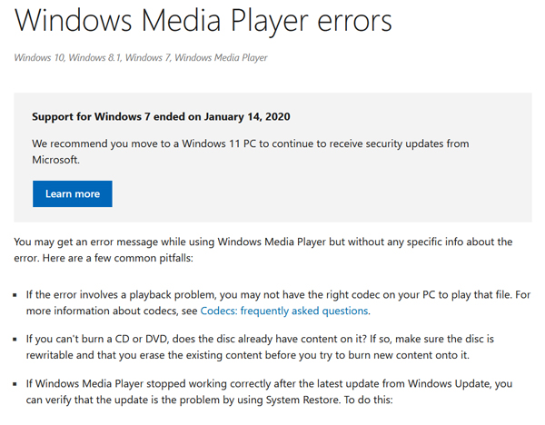 download windows media player codec codec download link
