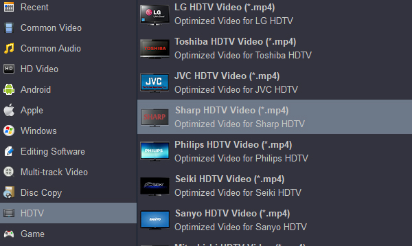 Smart TV video format