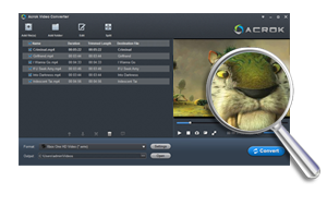 Acrok Video Convertter is a useful media player, you can play any video via Acrok Video Converter