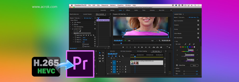Import and edit H.265 in Premiere Pro CC